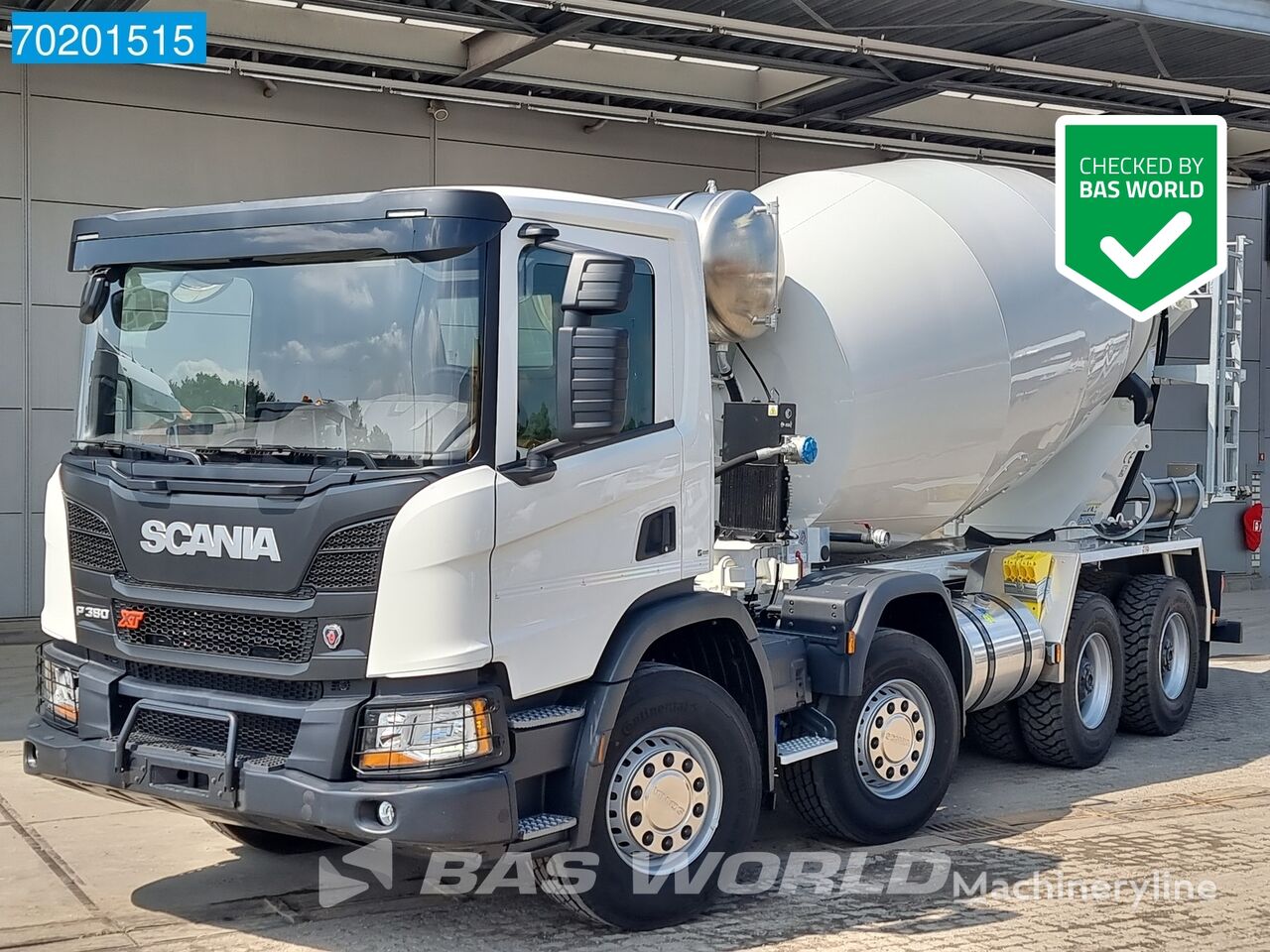 truck pencampur adonan beton Scania P380 8X4 NEW 10m3 Mixer Manual Big-Axle Steelsuspension Euro 5 baru