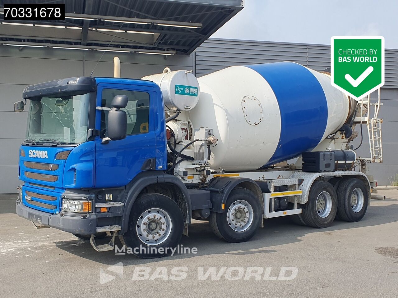 Автобетоносмеситель Scania P400 8X4 IMER 10m3 Mixer Full Steel Big-Axle Euro 5 - Machineryline