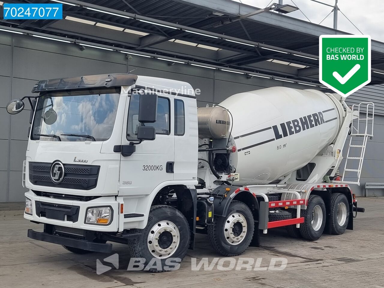 new Shacman L3000 8X4 NEW 8m3 Liebherr Mixer Big Axle Steel suspension concrete mixer truck