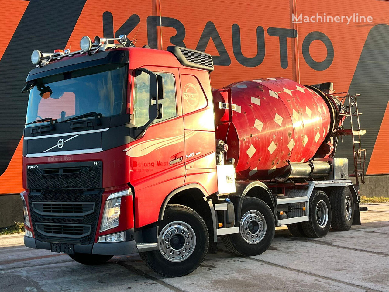 Volvo FH 540 8x2*6 RETARDER / 9 m3 / CHUTE 9 m concrete mixer truck - Machineryline