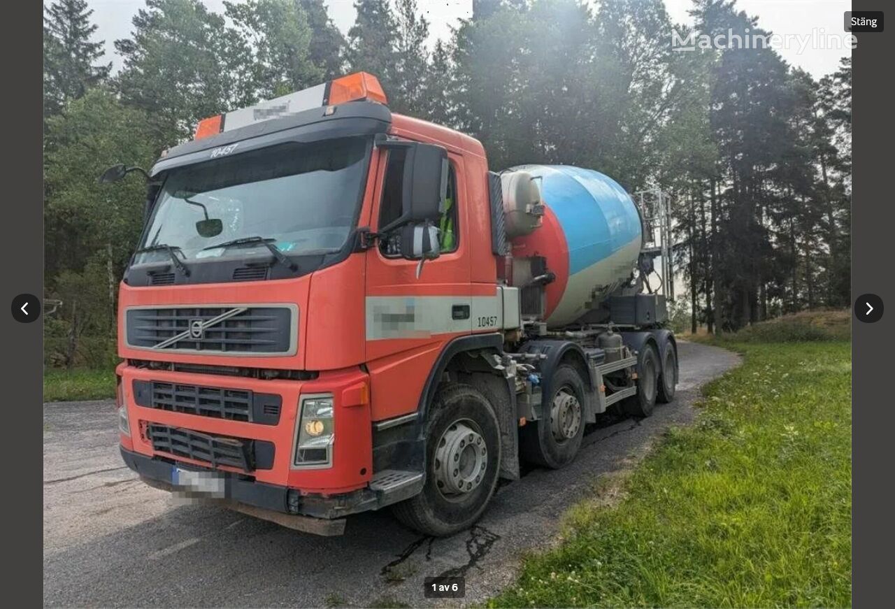 Intermix  on chassis Volvo FM400 8x4, EU 6, 10m3, Gutter 9MB. concrete mixer truck