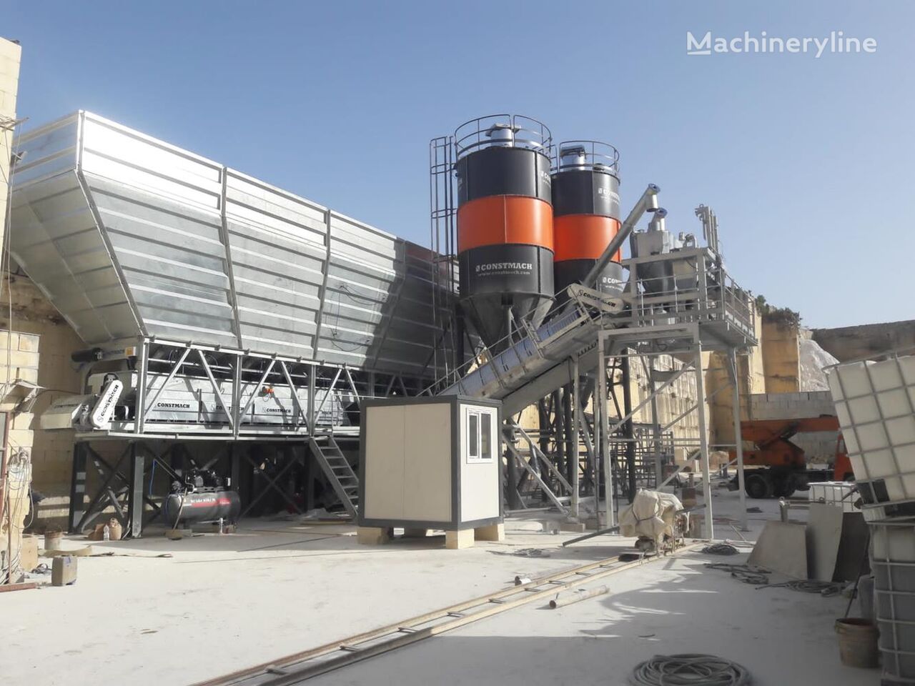 new Constmach 100 M3/H Dry Type Concrete Batching Plant 2 Years Warranty concrete plant