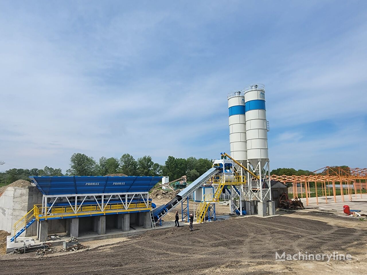 Promax Compact Concrete Batching Plant C100-TWN-LINE (100m3/h) planta de hormigón nueva