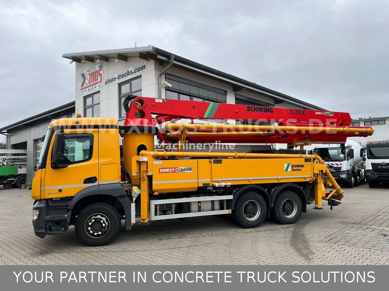 Schwing SX 36m/Direct-DRIVE  on chassis Mercedes-Benz concrete pump