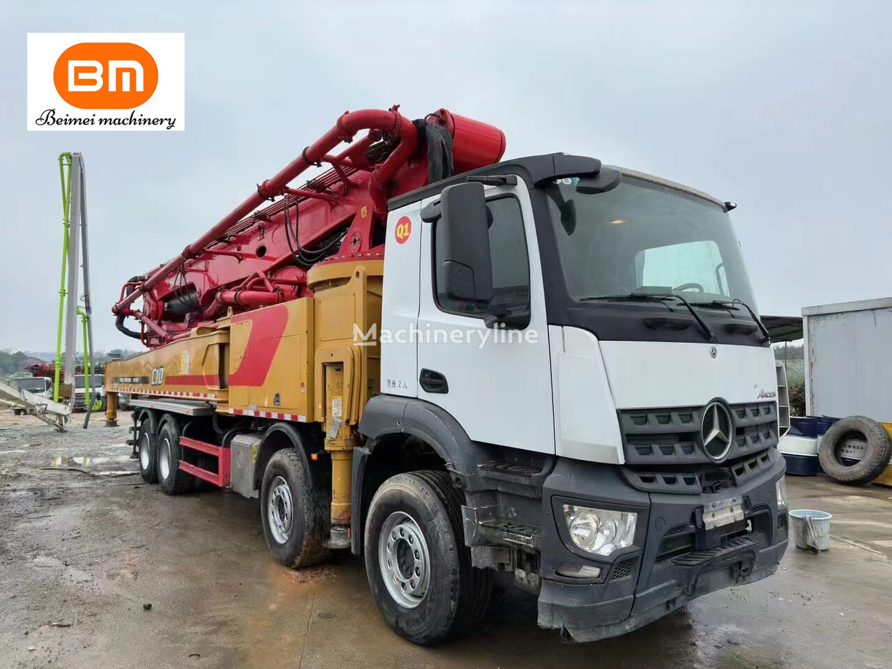 混凝土泵 位于底盘 Mercedes-Benz 2020 Sany 62M Concrete Pump Truck 的 Sany SYM5442THBEB 620C-10A