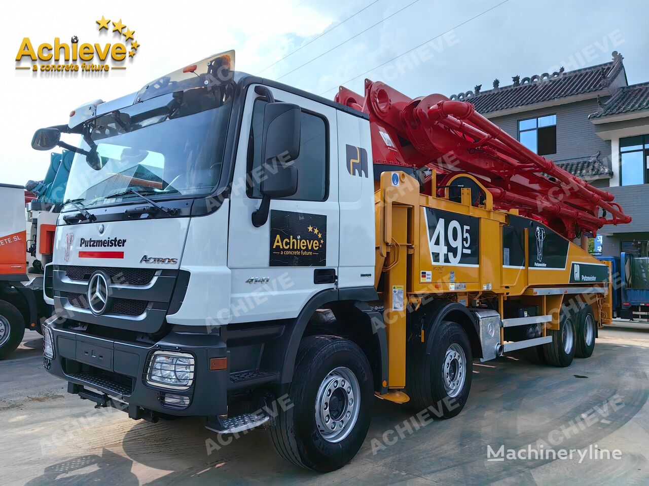 Putzmeister M49-5Rz  on chassis Mercedes-Benz 【ACHIEVE】TOP CONDITION!!!  4141 Achieve Putzmeister 49.5M Truck- concrete pump