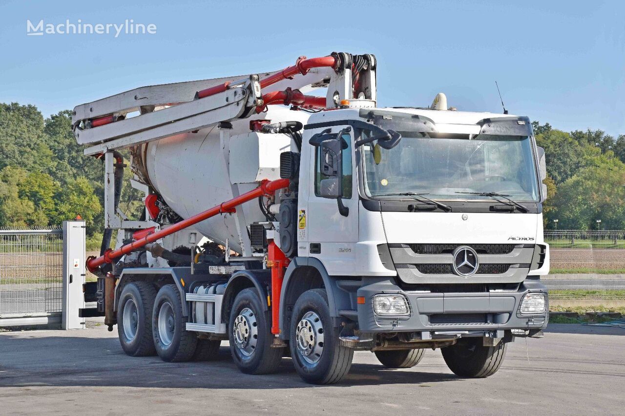 bomba de betão Mercedes-Benz ACTROS 3244 * Betonpumpe 24 m + FUNK * 8x4 * TOP