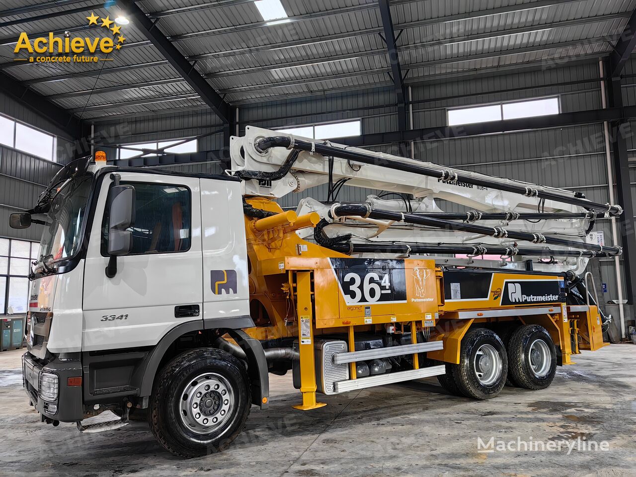 Putzmeister M36-4Z  na šasiji Mercedes-Benz  Achieve Putzmeister 36.4M Delivery Pressure 85 Bar Used Concret pumpa za beton