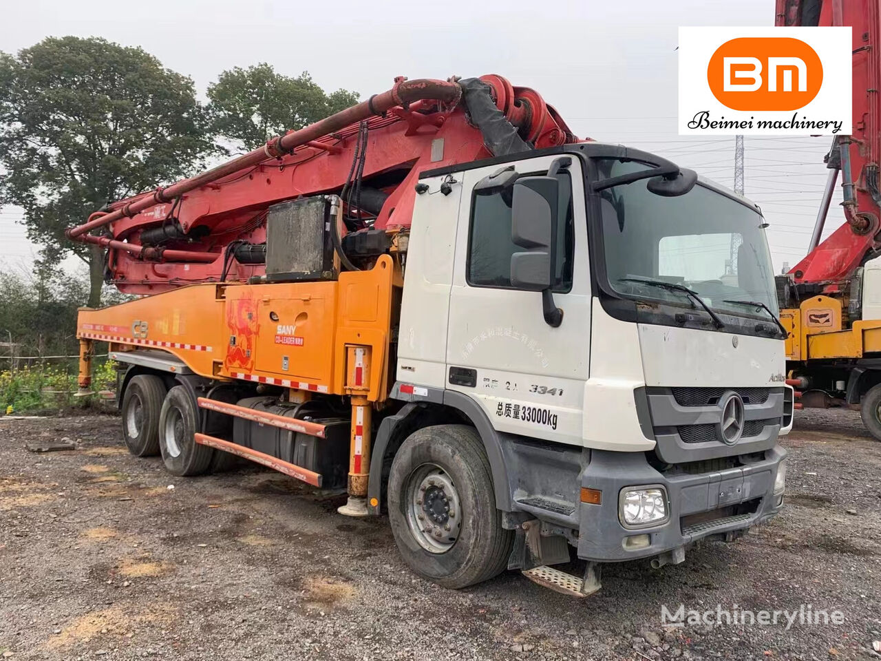 pompe à béton Sany SY5332THB 490C-8S  sur châssis Mercedes-Benz Actros 3341