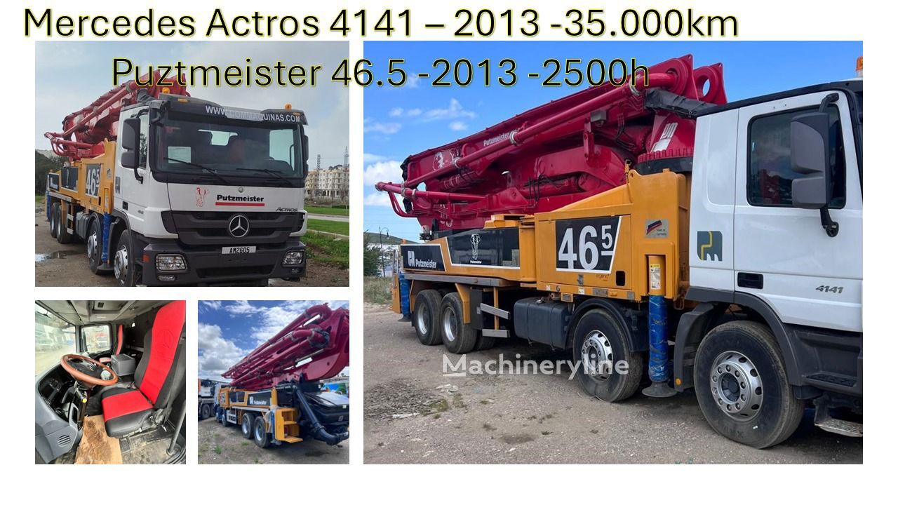 Pompe à béton Putzmeister sur châssis Mercedes-Benz Actros 4141 à vendre | Machineryline SN Pompe à béton Putzmeister sur châssis Mercedes-Benz Actros 4141 - Machineryline