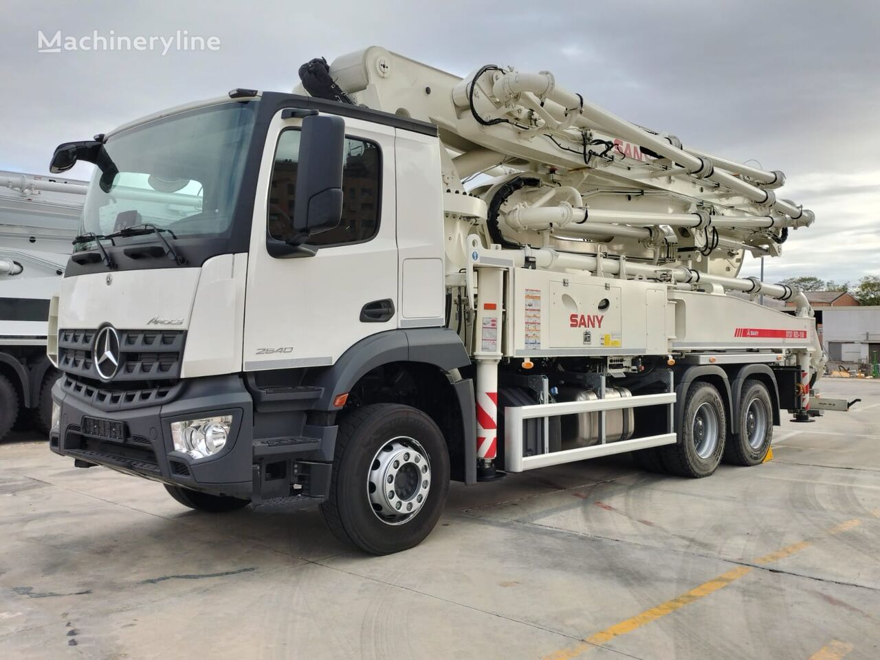 new Sany SY37 RZ5-160  on chassis Mercedes-Benz Arocs concrete pump