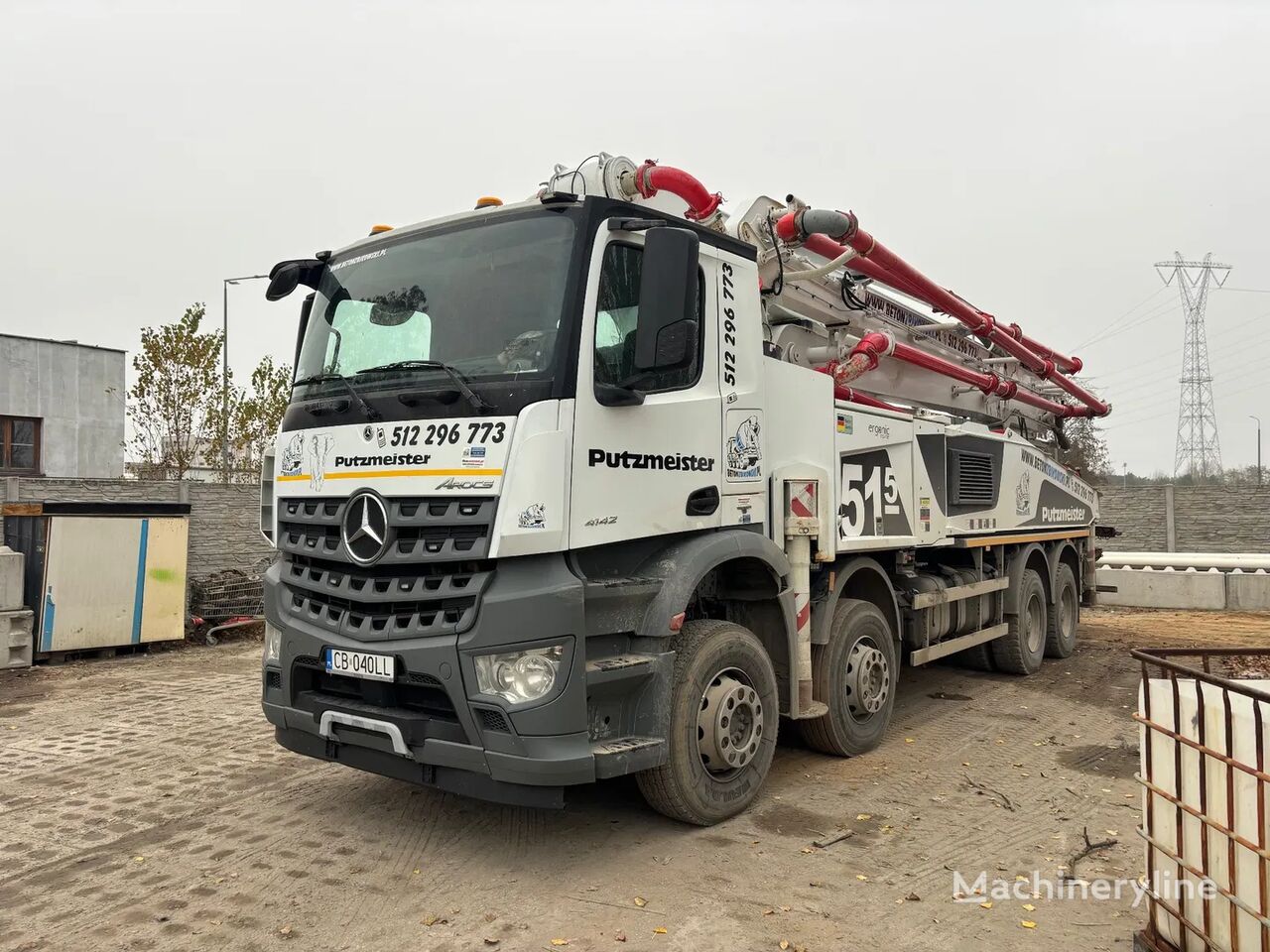 Putzmeister  on chassis Mercedes-Benz Arocs concrete pump