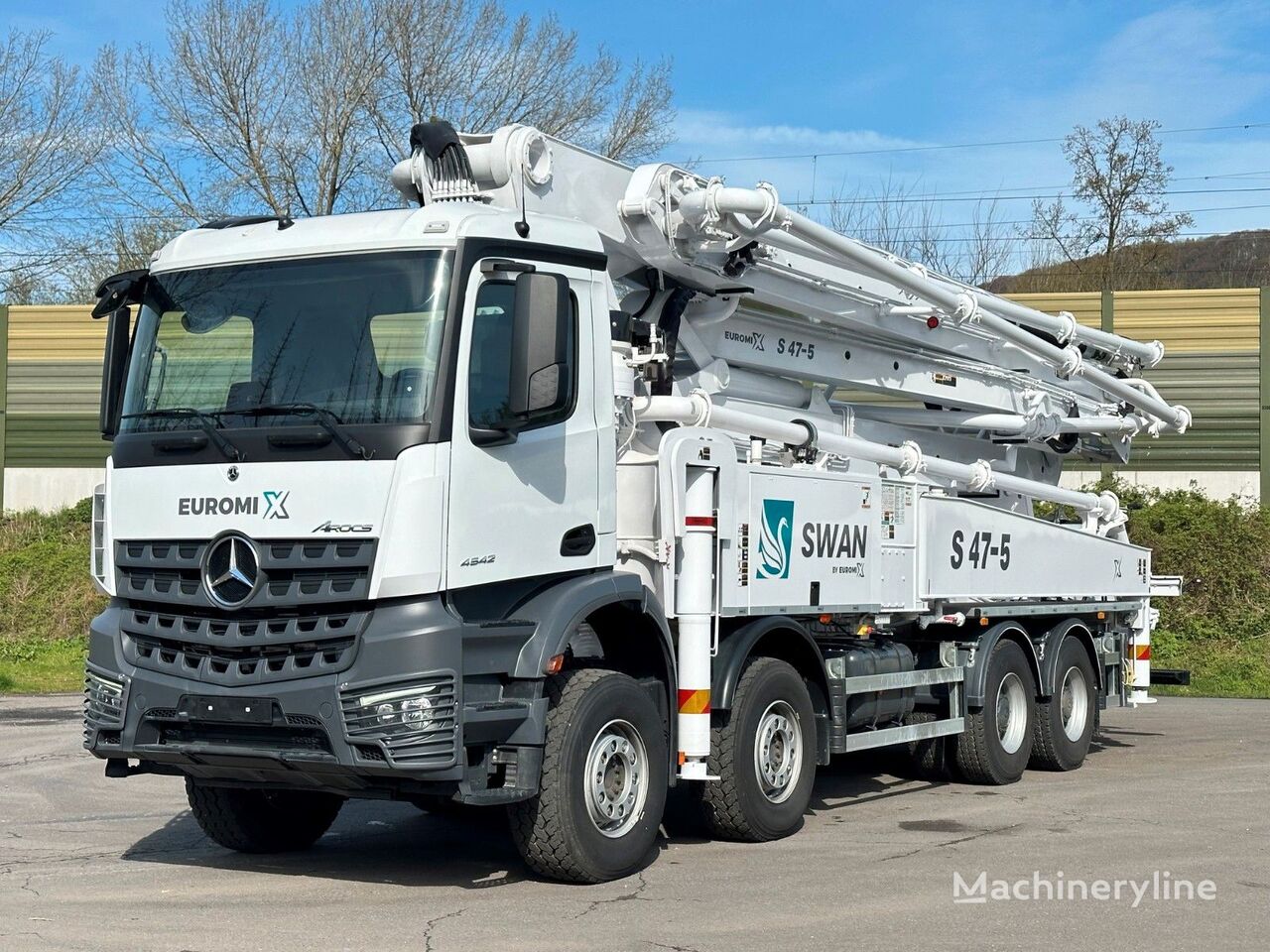 pompe à béton Euromix MTP SWAN TSP 47-5 160RZ  sur châssis Mercedes-Benz Arocs 5 4542 neuve