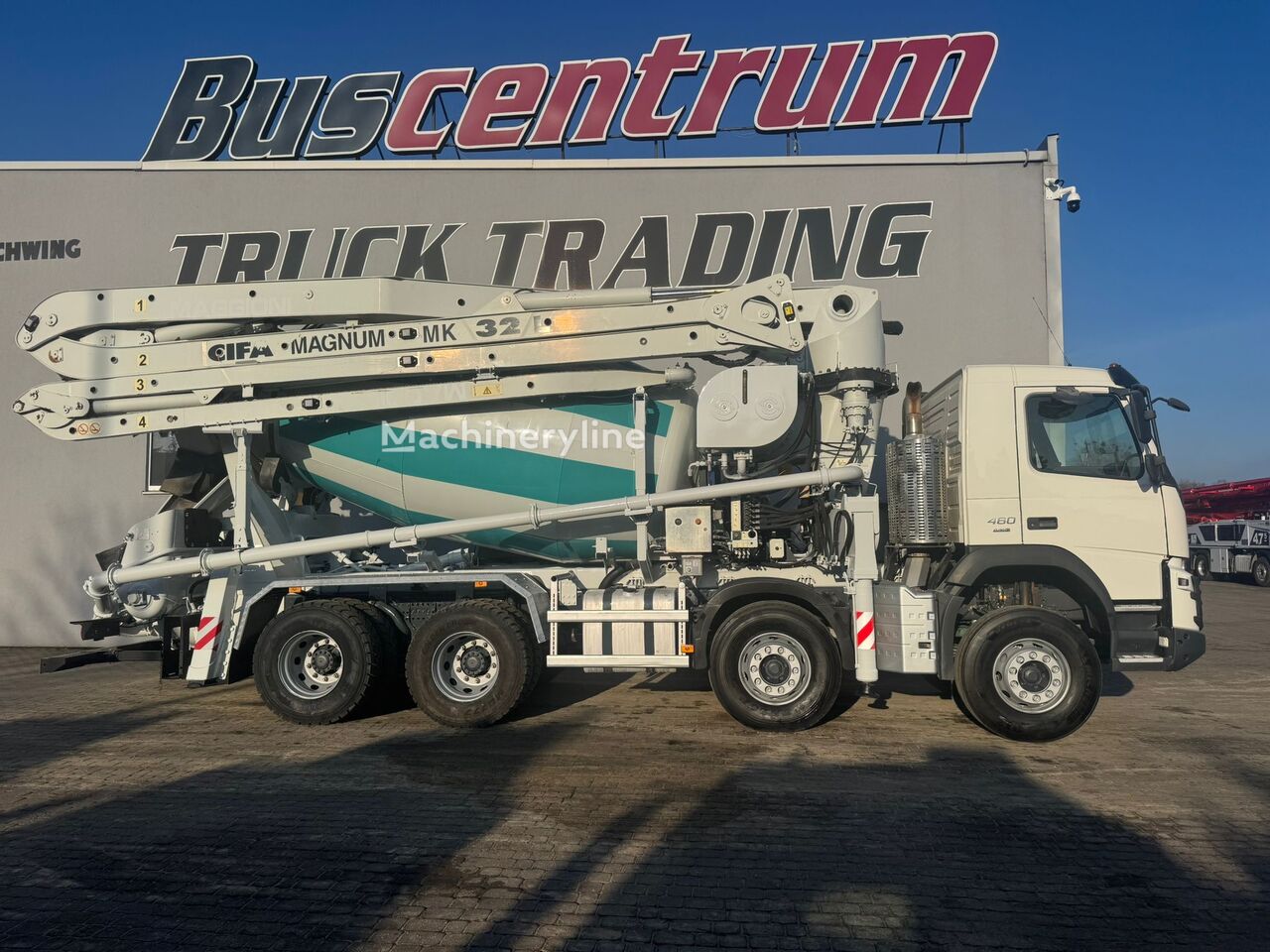 콘크리트 펌프카 섀시 Volvo FMX 460 CIFA MK 32 L / 9 cbm의 Cifa MK 32 L