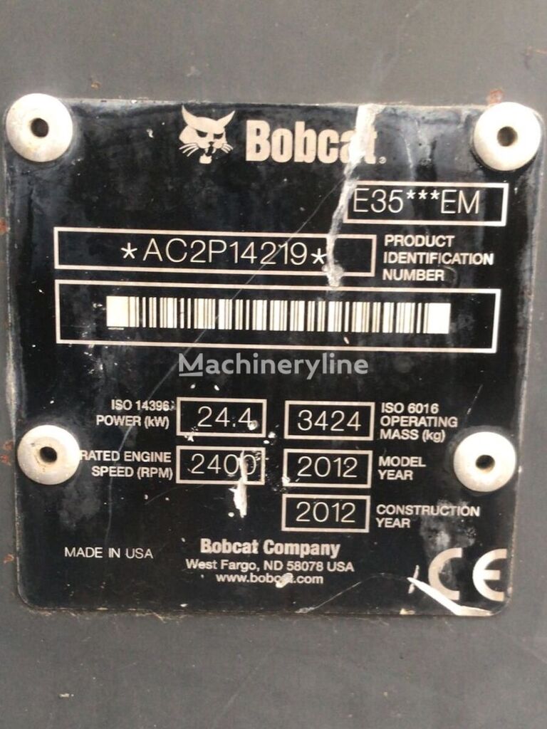 Bobcat E35 ミニエキスカベータ