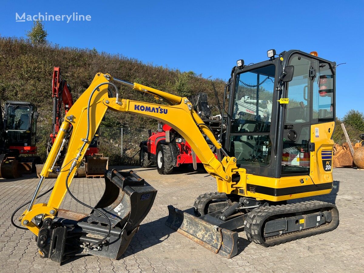 mini-escavadora Komatsu PC20R-5 minigraver med 2 skuffer og lavt timetall