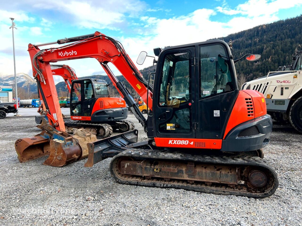 Kubota KX 080-4 Schnellwechsler 3xLöffel minikaivinkone