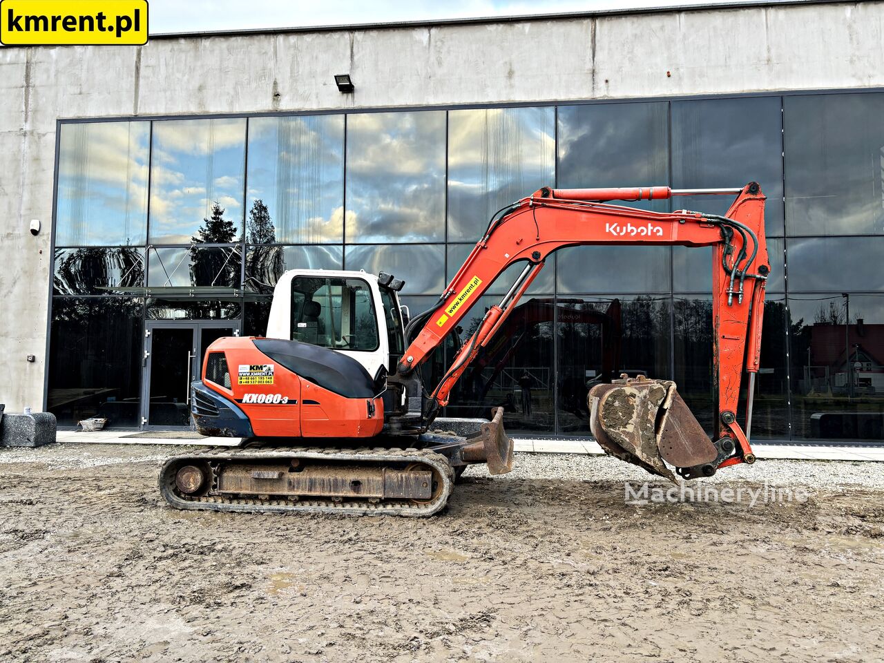 minibagr Kubota KX080-3 MIDI-KOPARKA 2011R. | JCB 8080 8085 KOMATSU 88 CAT 308 M