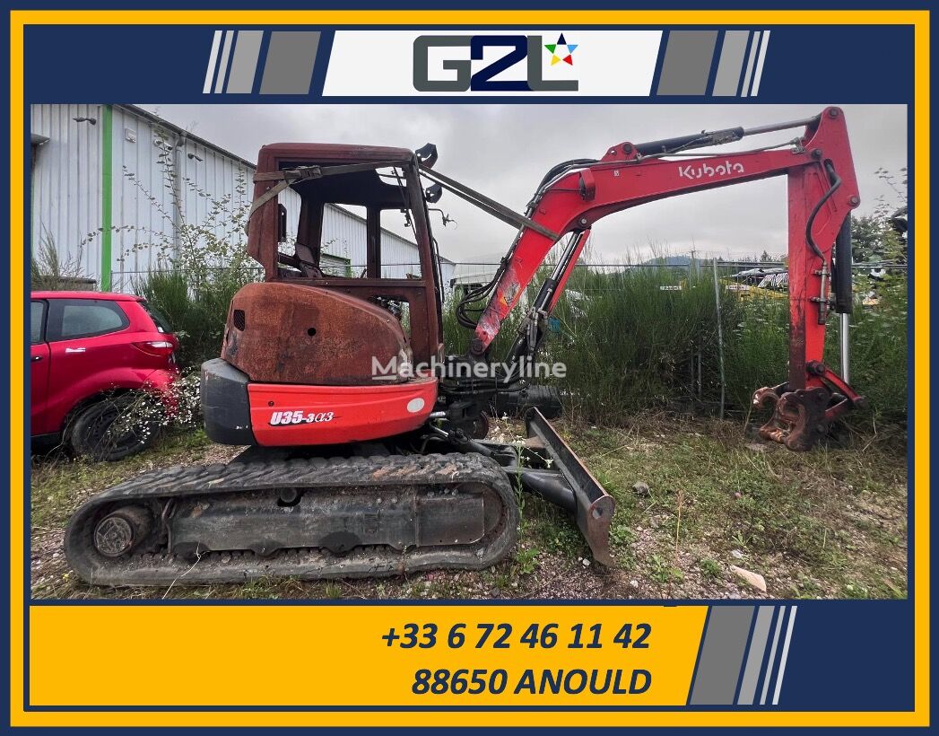 Beskadigede Kubota U 35-3 *ACCIDENTE*DAMAGED*UNFALL* minigraver - Machineryline