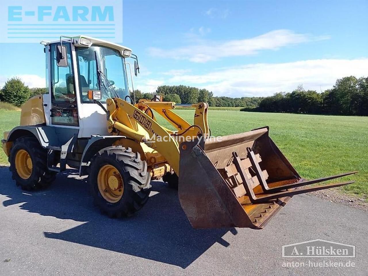 Liebherr 509 stereo inkl. schaufel und palettengabel mini excavator