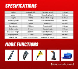 new Shanding SD15U mini excavator