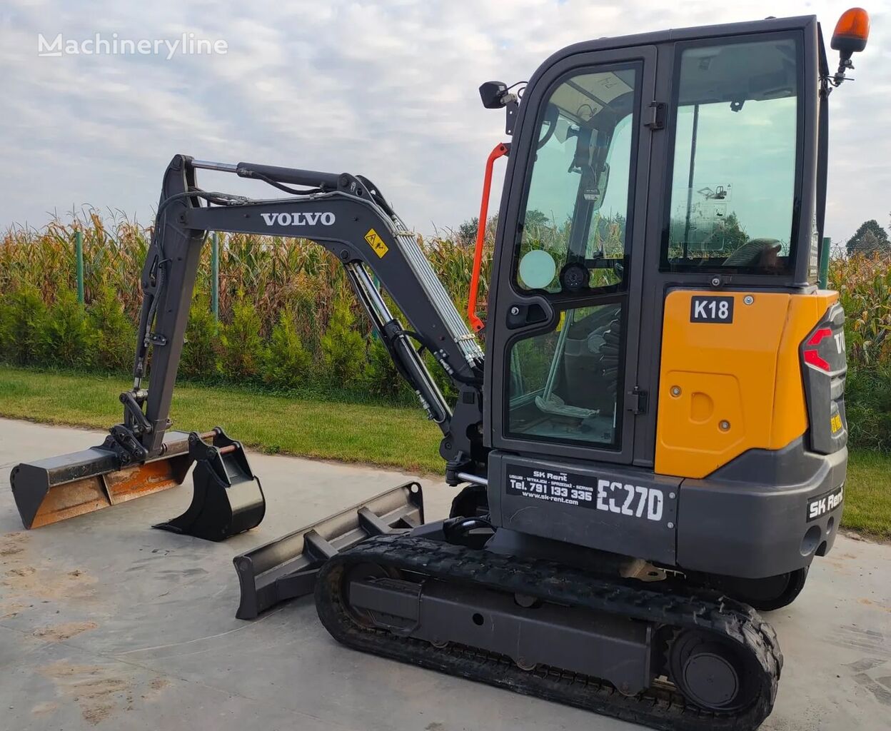 Volvo EC27D mini excavator