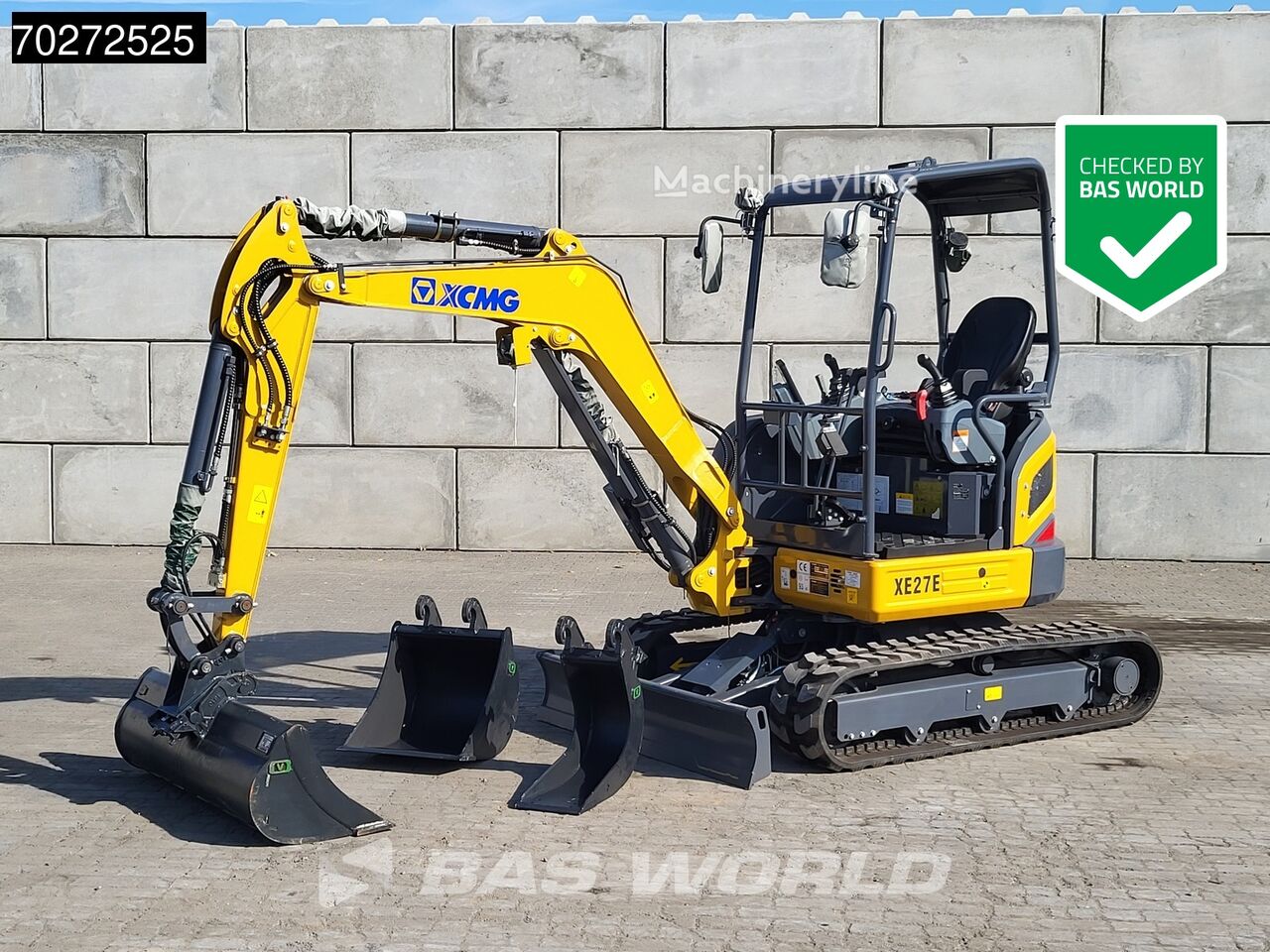 New XCMG XE27 E FACTORY WARRANTY - CW/3 BUCEKTS - KUBOTA ENGINE mini excavator - Machineryline