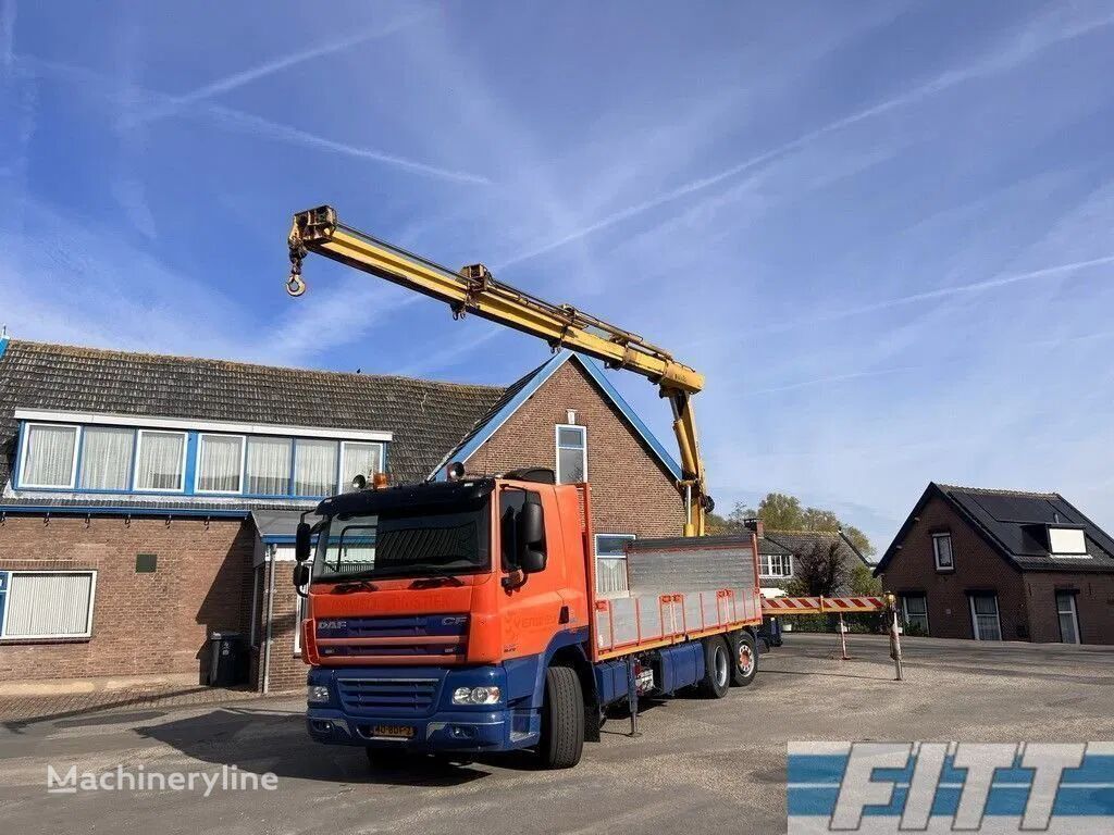 DAF FAN CF 85/410 EEV 6x2, 670 openlaadbak, HIAB 288 4x uit mobile crane