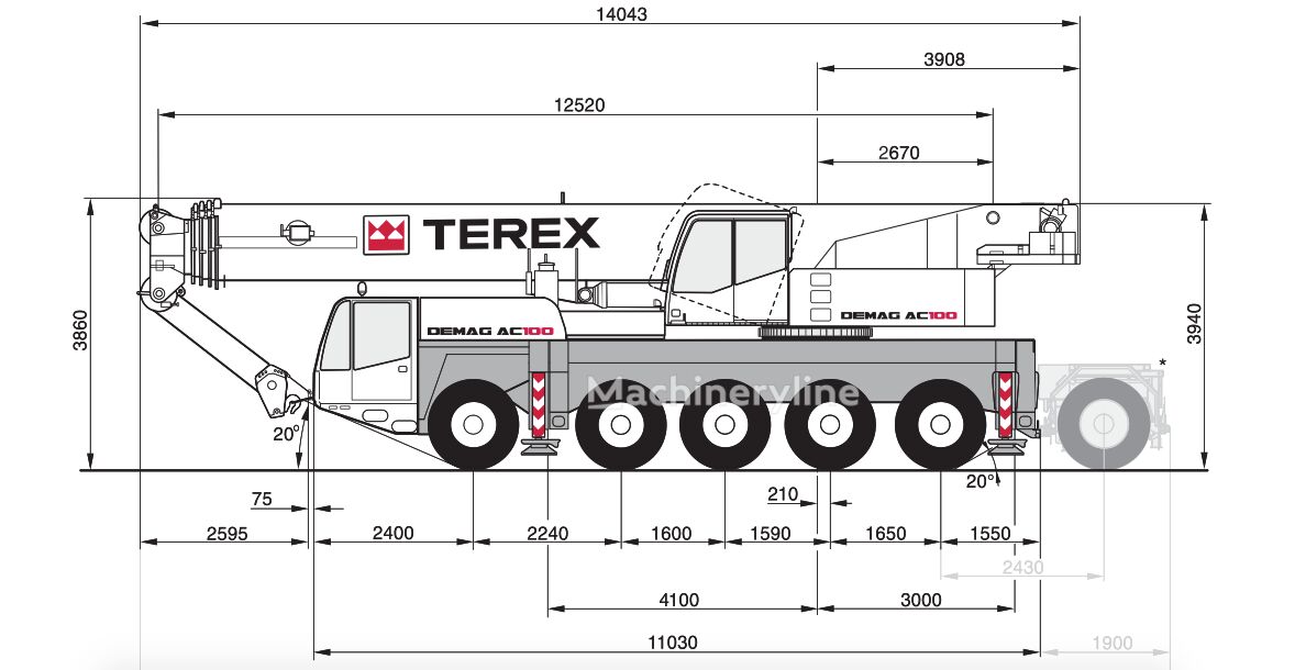 Demag AC 100 mobile crane