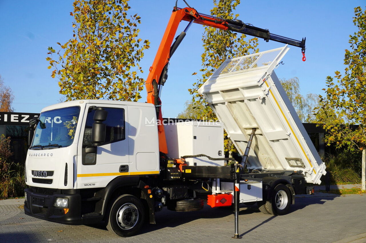 grua móvel IVECO Eurocargo 120E18 Crane Palfinger / 3-way tipper / sleeper cab