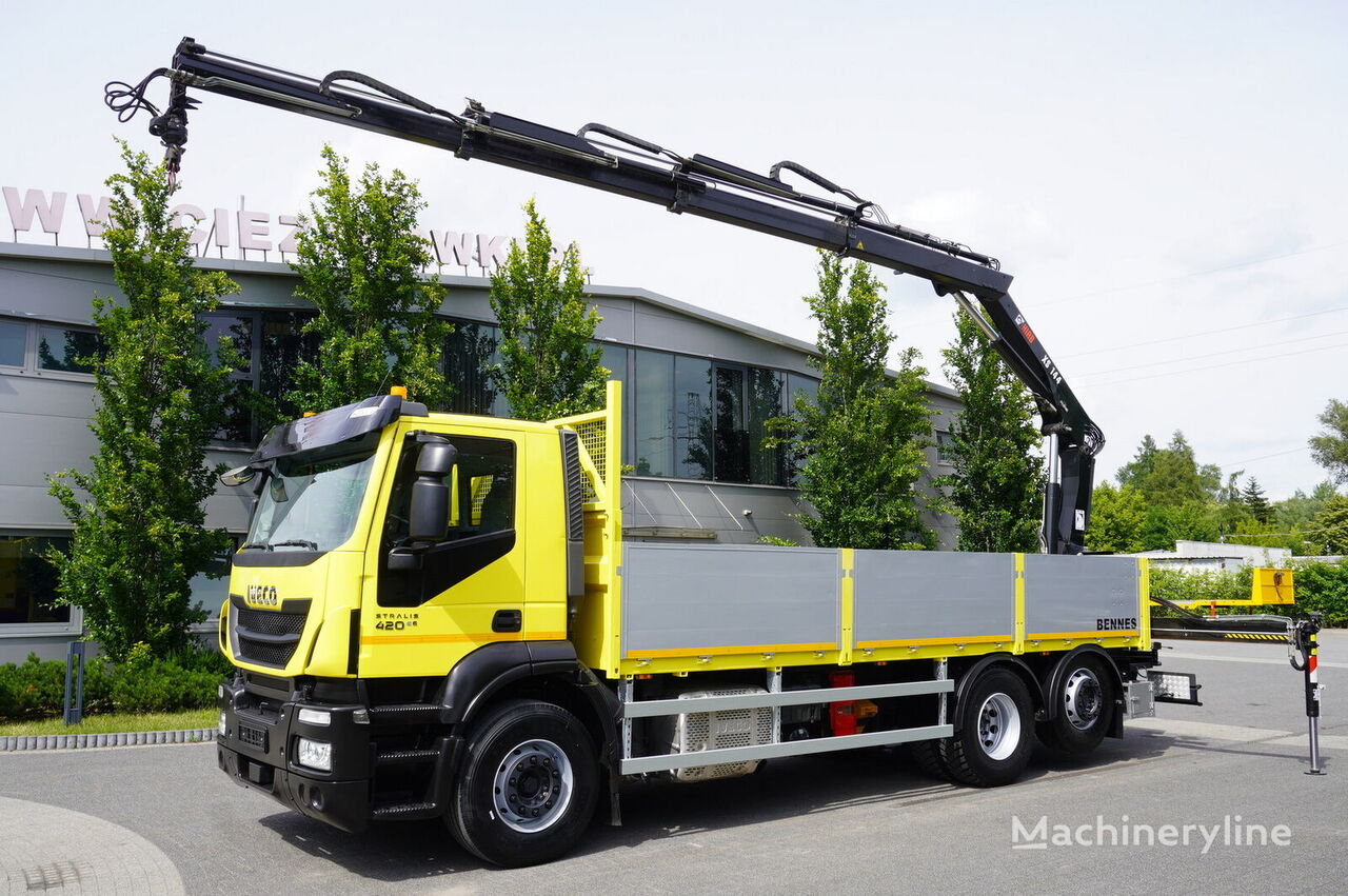 IVECO Stralis 6x2 E6 420 / Crane HIAB XS 144 B-Hiduo Pilot / 123 thous mobile crane