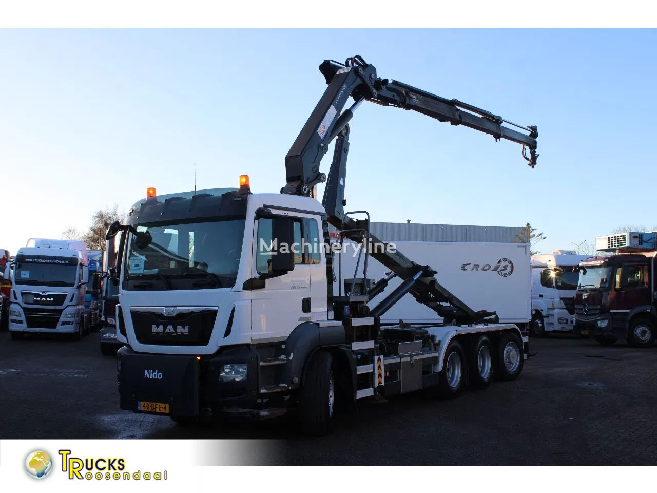 MAN TGS 35.400 + HMF 2120 + 8X4 + HOOKSYSTEM + EURO 6 grúa móvil