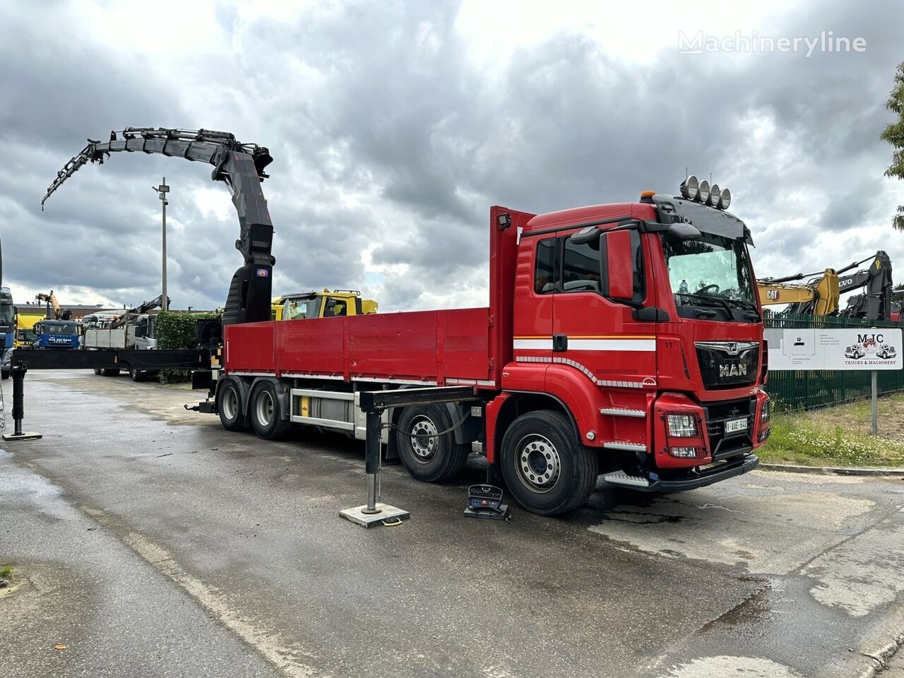 MAN TGX 35.510 8x4 + CRANE HMF 7020 K6 + JIB FJ1200 K6 - 38m! - 88.0 mobiele kraan