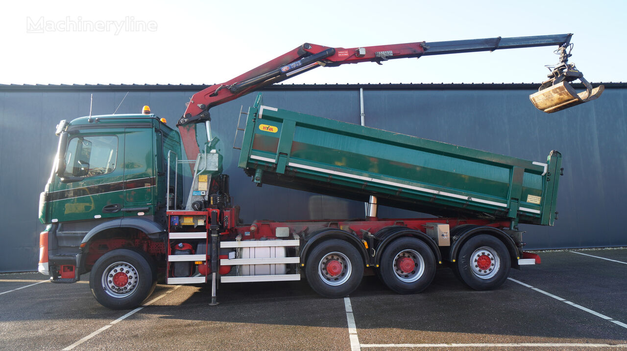 Mercedes-Benz AROCS 3542 8X4 2 SIDE TIPPER WITH HMF Z 1943 CRANE 407.000KM mobilkran