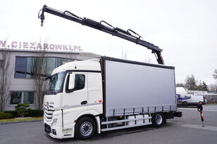 Mercedes-Benz Actros 1845 4×2 E6 / Crane HIAB / Curtain / 2 pieces mobile crane