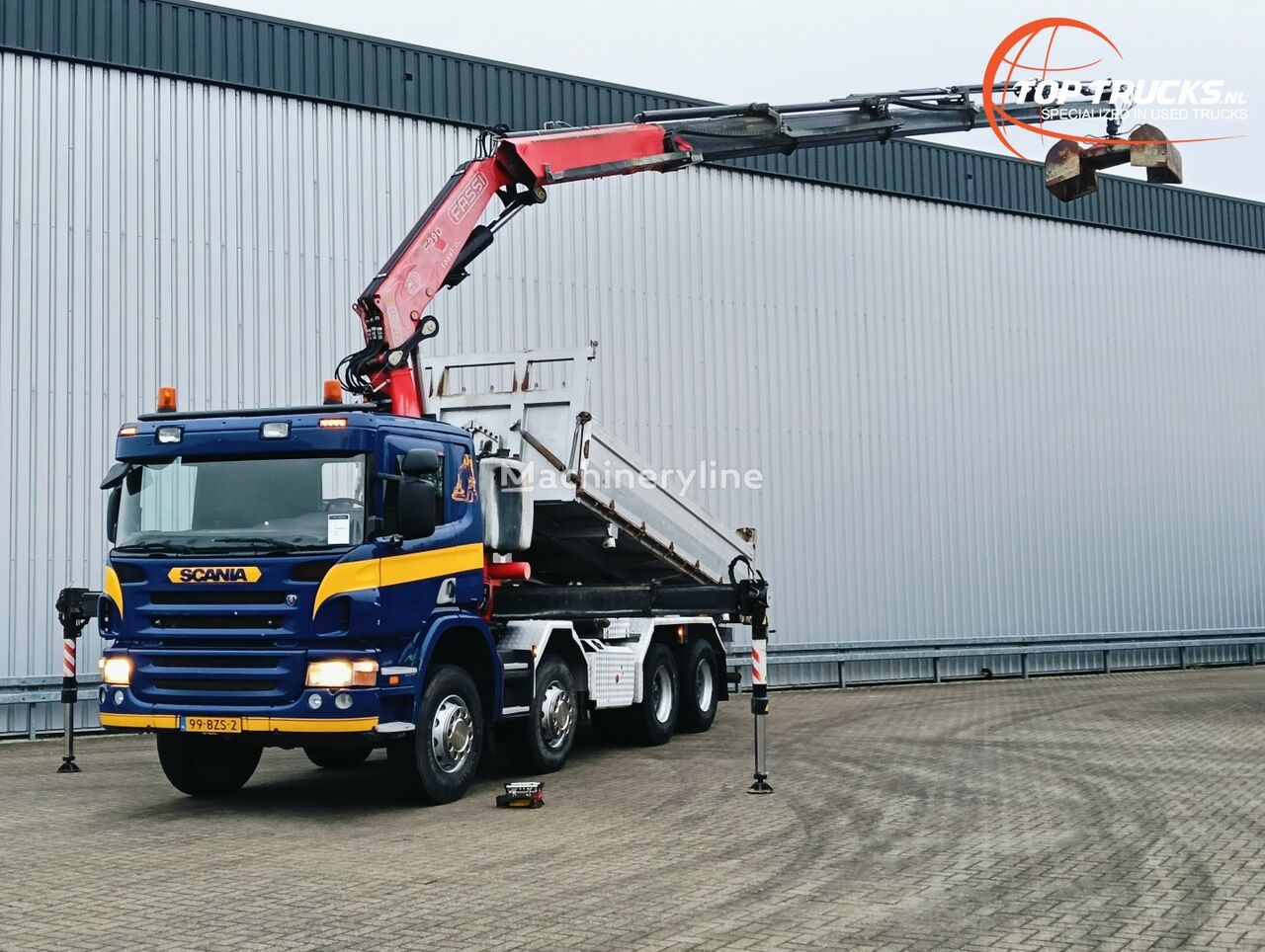 Scania P 420 8x4 - 29TM Kraan, 3 pedalen - Kipper, Tipper, Benne mobile crane