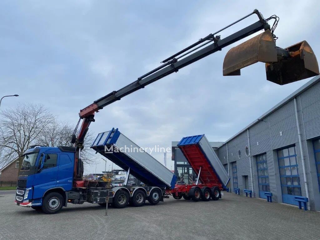 Volvo FH4-500 / HMF 3220K-RC / REMOTE / ROTATOR / 3SIDE TIPPER / DYNAM mobile crane for sale | Machineryline SG Volvo FH4-500 / HMF 3220K-RC / REMOTE / ROTATOR / 3SIDE TIPPER / DYNAM mobile crane - Machineryline