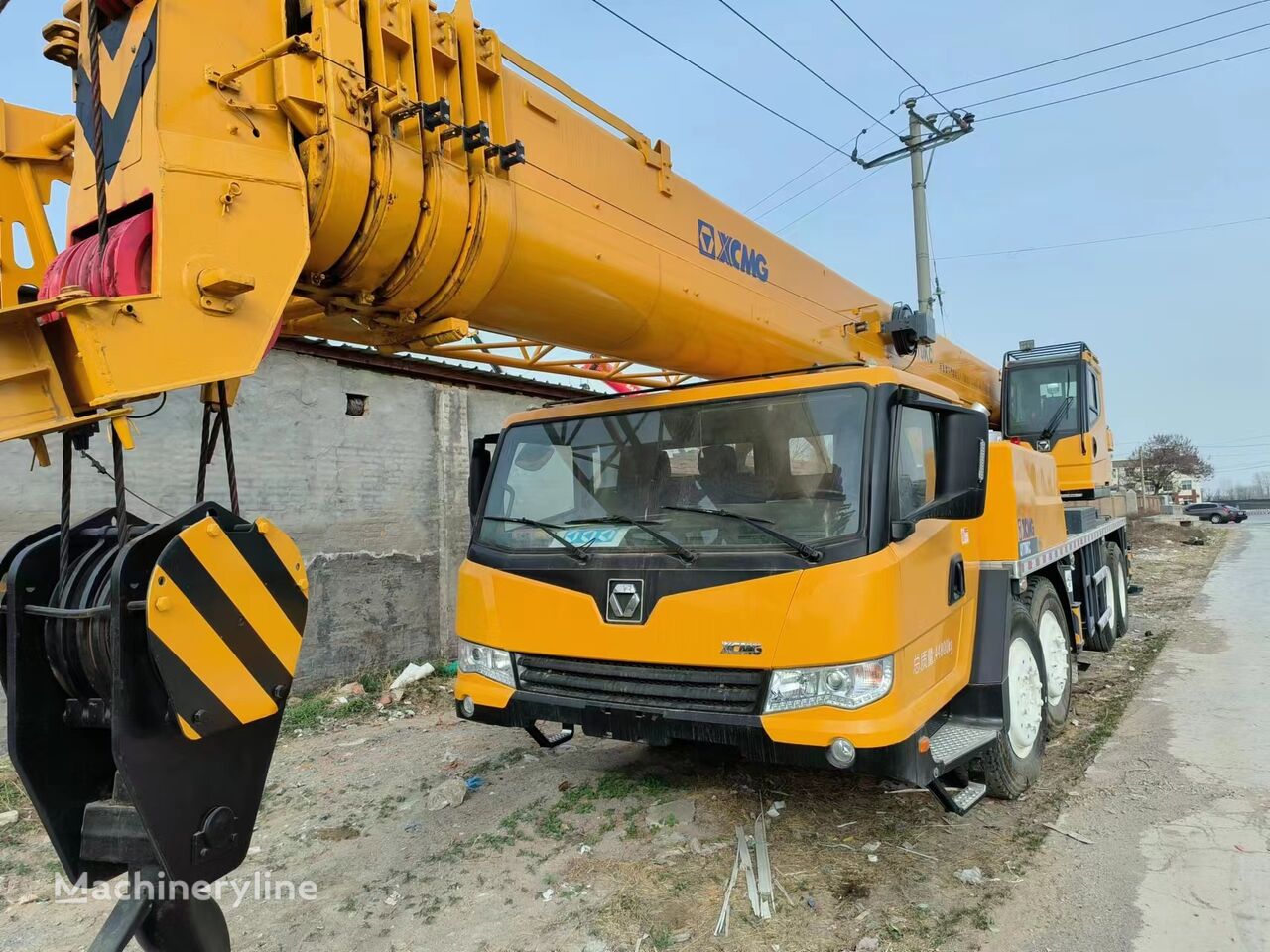 grua móvel XCMG XCMG QY70KC 70 ton used hydraulic mounted mobile truck crane on