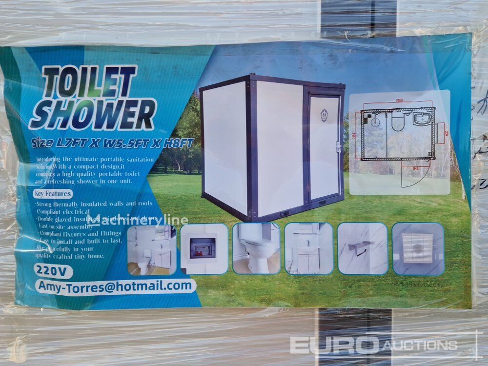 kontainer sanitasi 220V Portable Toilet, Shower baru