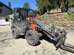 chargeuse articul&eacute;e t&eacute;lescopique Mecalac Ax 850 with forks and loader-bucket