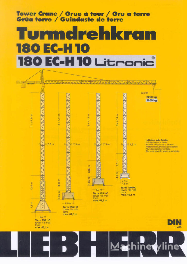 Liebherr 180EC-H10 Litronic tower crane