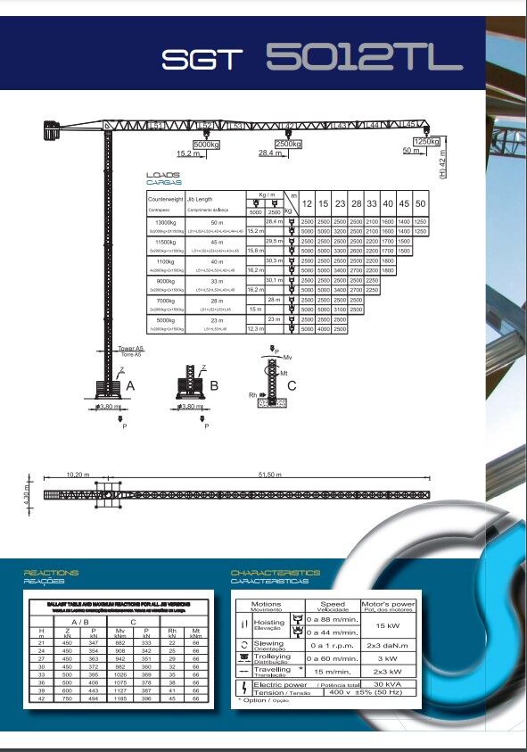 Soima GT 5012TL tower crane