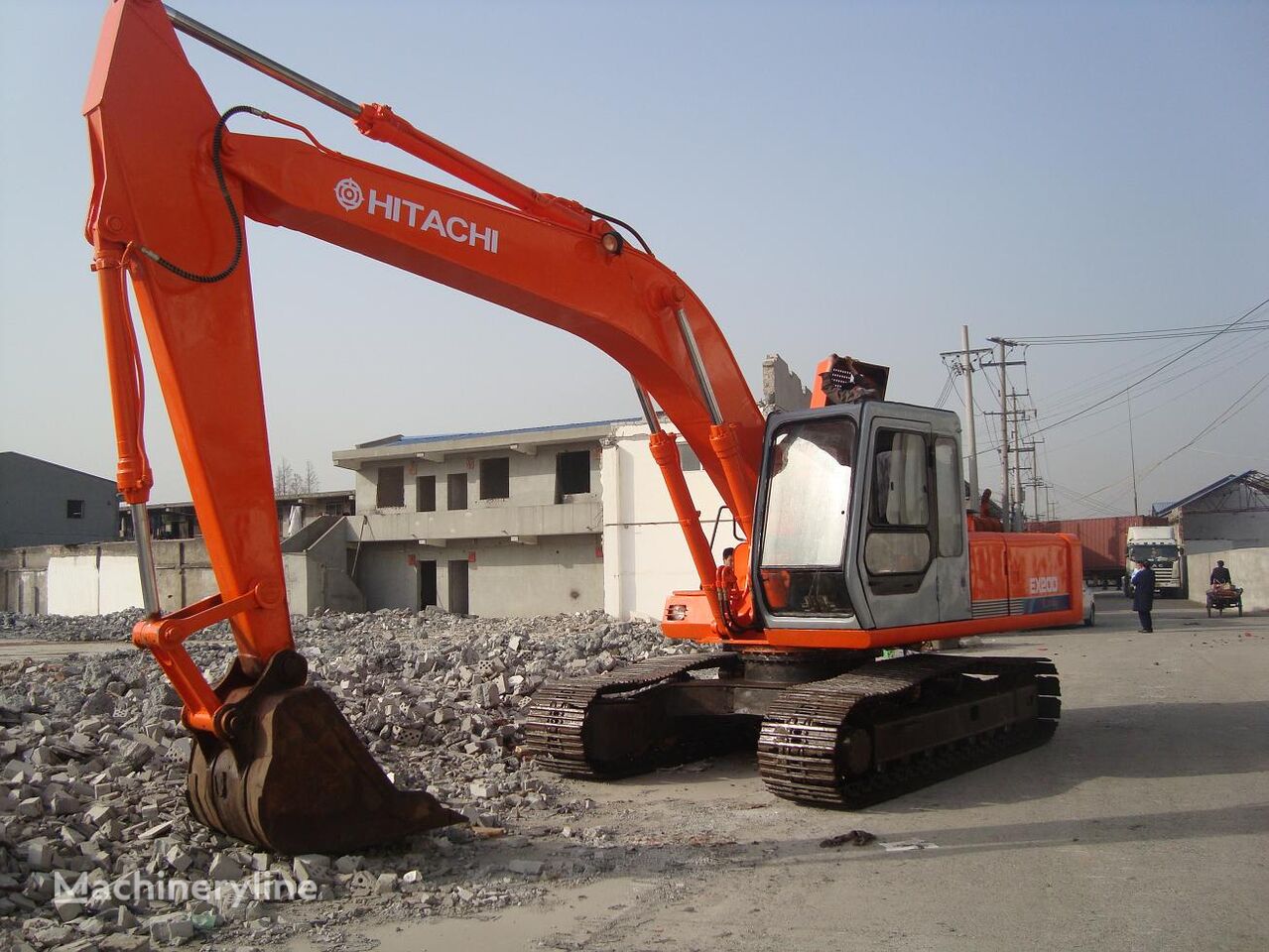 Caterpillar Hitachi tracked excavator