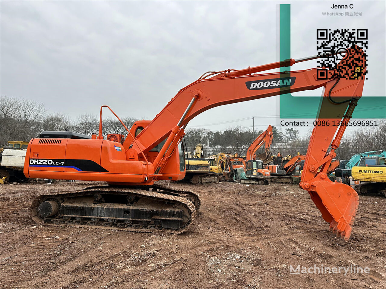 Doosan DH220 tracked excavator