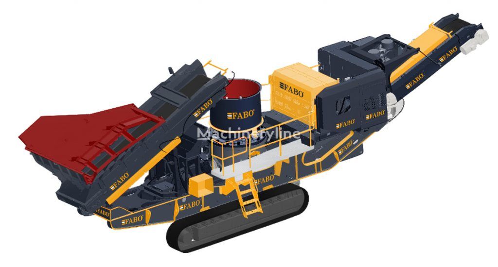 new FABO FTC-300 Mobile Cone Crusher tracked excavator