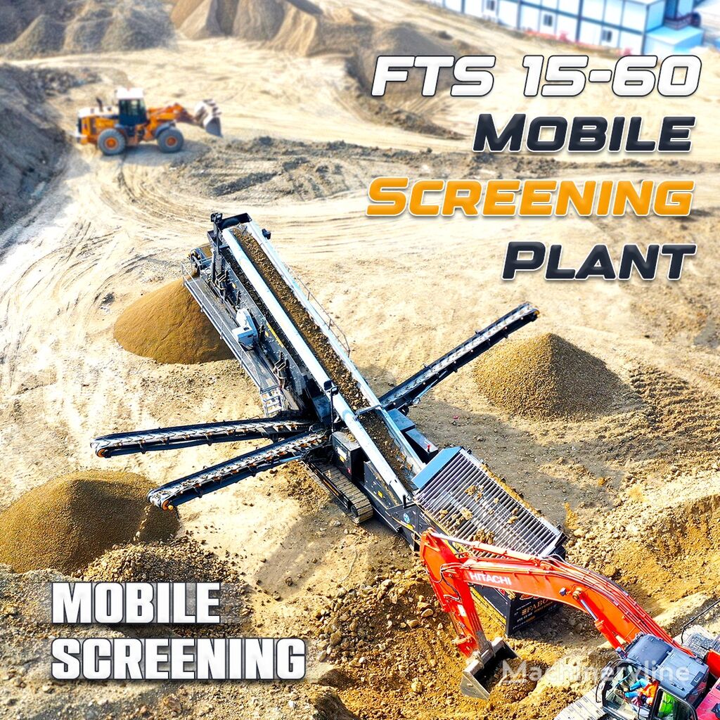 nový pásové rýpadlo FABO  FTS 15-60 MOBILE SCREENING PLANT 500-600 TPH | Ready in Stock