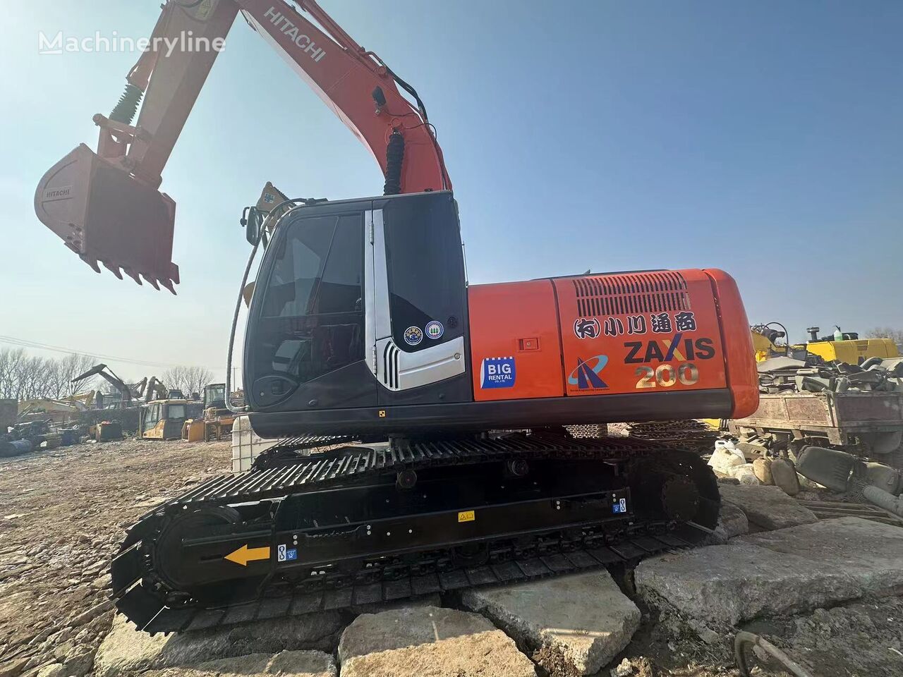 Hitachi ZX200 tracked excavator