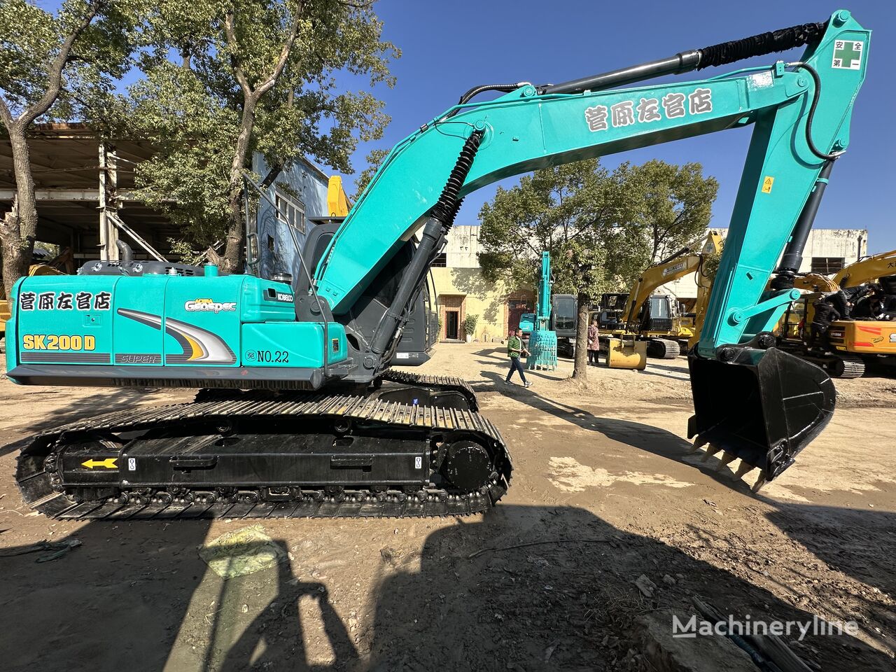 Kobelco SK200 tracked excavator