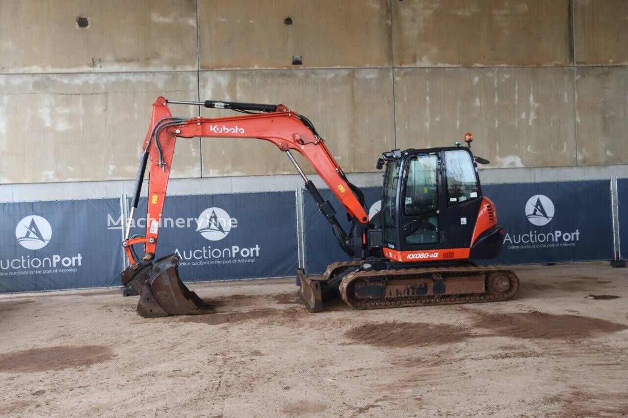 Kubota KX080-4a tracked excavator