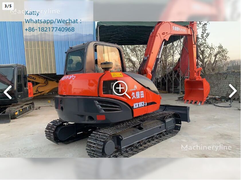 Kubota KX183 tracked excavator